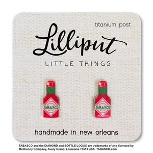 TABASCO® Hot Sauce Earrings // TABASCO® Earrings // Louisiana Earrings image 1