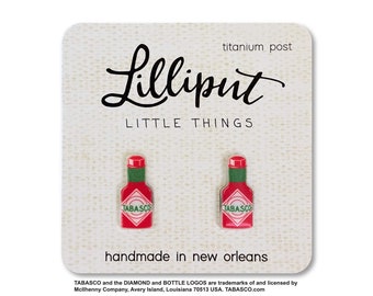 TABASCO® Hot Sauce Earrings // TABASCO® Earrings // Louisiana Earrings