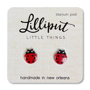 Ladybug Earrings // Insect Earrings // Cute Ladybug Jewelry // Bug Earrings // Red Ladybug // Novelty Earrings