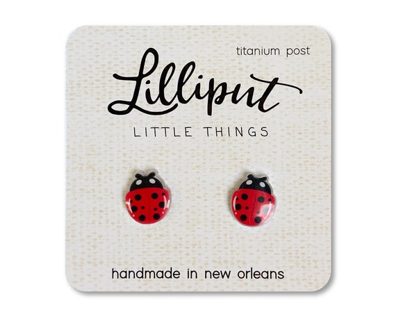 Ladybug Earrings // Insect Earrings // Cute Ladybug Jewelry // Bug