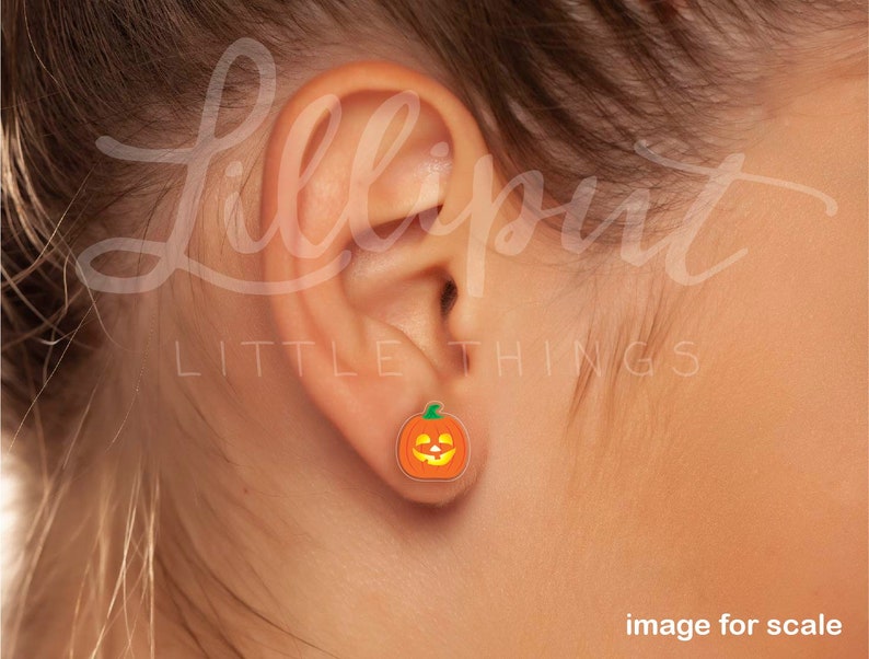 Jack O Lantern Pumpkin Earrings // Halloween Earrings // Halloween Jewelry // Jack O Lantern Earrings // Halloween Pumpkin Earrings image 2