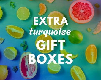 Extra Turquoise Jewelry Gift Box: Cotton-Filled Paper Box (3.5")