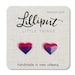 Bi Pride Heart Earrings // Bisexual Pride// Gay Pride Earrings // Gay Pride Jewelry // Pride Gift // LGBTQ Earrings