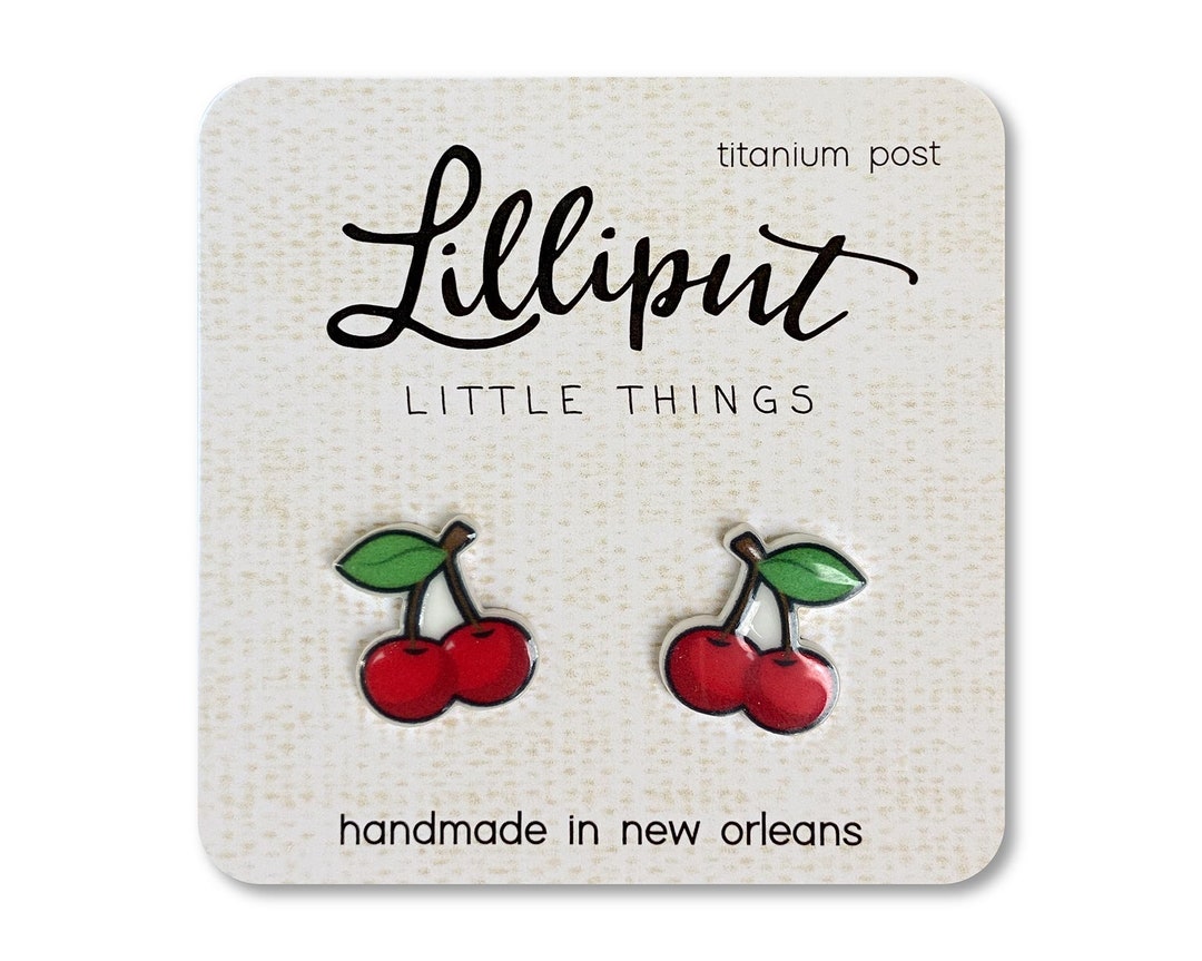 ピアス Cherry Crystal Clip-On Earrings Cherry Pom Pom Clip-On Drop Earrings | Claire's US