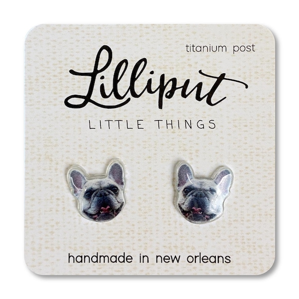 French Bulldog Earrings // Frenchy Earrings // Dog Earrings // Frenchy Mom // Frenchy Gift