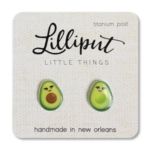 Kawaii avocado-oorbellen // Leuke avocado-oorbellen // Cadeau beste vriend // Grappige oorbellen // Schattige avocado-oorbellen