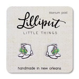 Pendientes de botas de marcha Majorette // Pendientes de Mardi Gras // Regalo de Nueva Orleans