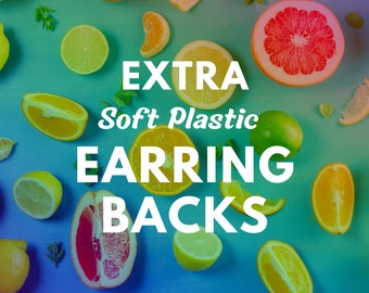 Plastic Earring Backs: Soft Replacements, 5 Pairs (6mm)