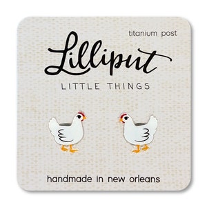 Chicken Earrings // Chicken Lady Gift // Weird Earrings // Funky Earrings // Funny Earrings // Quirky Earrings