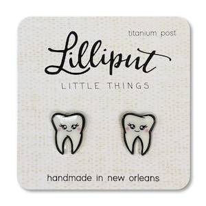 Cute Tooth Earrings // Teeth Earrings // Dental Hygienist Gift // Tooth Fairy // Dentist Gift // Cute Earrings // Dental Earrings // Funny