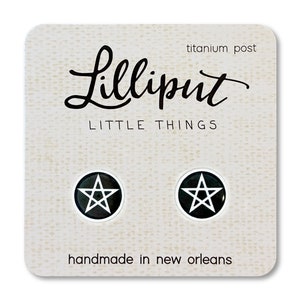 Witchy Pentagram Earrings // Witch Jewelry // Wiccan Earrings // Gothic Earrings // Gothic Jewelry // Creepy