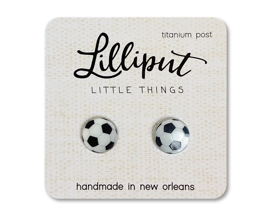 Soccer Ball Earrings // Soccer Earrings // Soccer Jewelry // Soccer ...