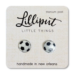 Soccer Ball Earrings // Soccer Earrings // Soccer Jewelry // Soccer Gift // Soccer Mom Gift