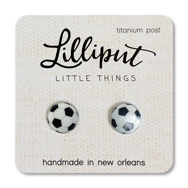 Soccer Ball Earrings // Soccer Earrings // Soccer Jewelry // Soccer Gift // Soccer Mom Gift