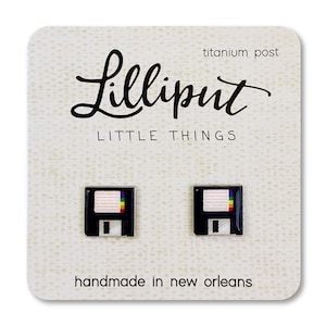 Floppy Disk Earrings: Retro 80s Throwback Jewelry