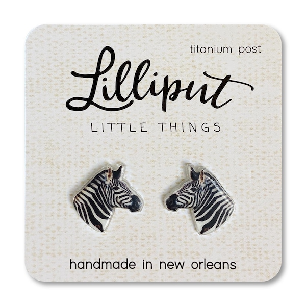 Zebra Earrings // Zebra Jewelry // Quirky Earrings // Unique Earrings // Animal Earrings