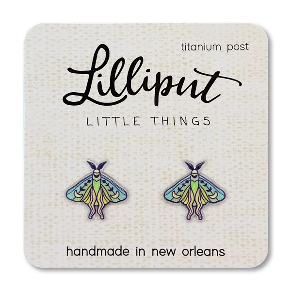 Luna Moth Earrings // Insect Earrings // Whimsical Earrings // Aesthetic Earrings // Cool Earrings