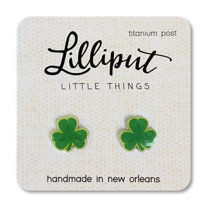Shamrock Earrings // Three Leaf Clover Earrings // St Pattys Earrings // St. Patricks Day Earrings // Shamrock Jewelry //