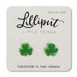 Shamrock Earrings // Three Leaf Clover Earrings // St Pattys Earrings // St. Patricks Day Earrings // Shamrock Jewelry //