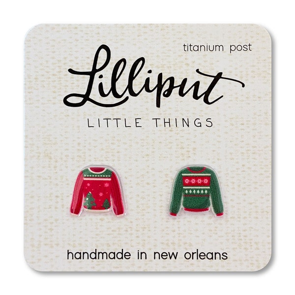 Ugly Christmas Sweater Earrings: Mismatched Holiday Jewelry