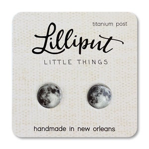 Titanium Moon Earrings: Celestial Witchy Jewelry