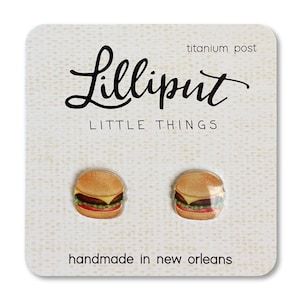 Hamburger Earrings // Cheeseburger Earrings // Food Earrings // Funny Earrings