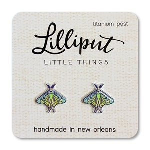 Luna Moth Earrings // Insect Earrings // Whimsical Earrings // Aesthetic Earrings // Cool Earrings