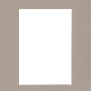 Pack of (2) 16x20 Acid Free White Core Picture Mats cut for 11x14 Pictures in Tan
