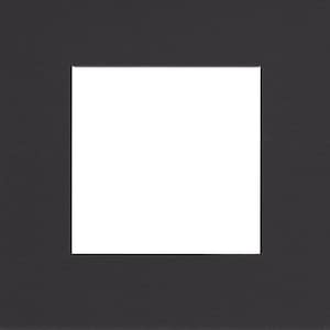 May include: A black mat with a white rectangular opening in the center.