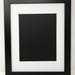 22x28 1.25" Black Frame with White Mat Cut for 18x24 Picture