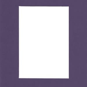 Pack of (2) 22x28 Acid Free White Core Picture Mats cut for 18x24 Pictures in Purple