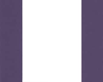 Pack of (2) 22x28 Acid Free White Core Picture Mats cut for 18x24 Pictures in Purple