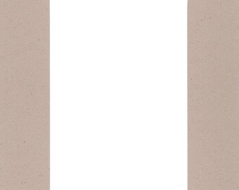 Pack of (2) 24x36 Acid Free White Core Picture Mats cut for 20x30 Pictures in Light Tan