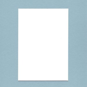 Pack of (2) 20x24 Acid Free White Core Picture Mats cut for 16x20 Pictures in Sheer Blue