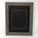 22x28 1.75" Rustic Grey Frame with Black Mat Cut for16x20 Picture