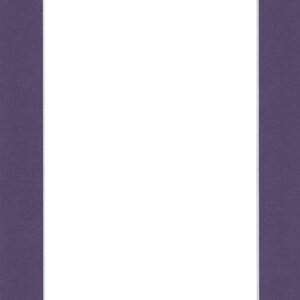 Pack of (5) 5x7 Acid Free White Core Picture Mats cut for 4x6 Pictures in Purple
