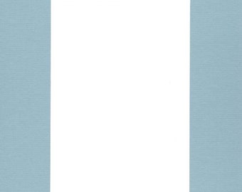 Pack of (2) 24x36 Acid Free White Core Picture Mats cut for 20x30 Pictures in Sheer Blue
