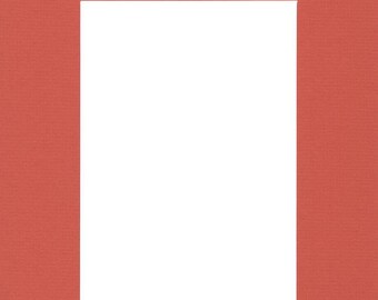 Pack of (2) 16x20 Acid Free White Core Picture Mats cut for 11x14 Pictures in Orange