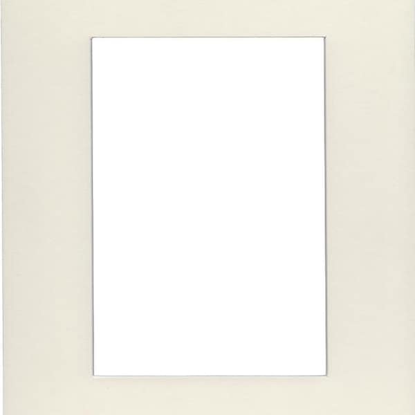 Pack of (2) 18x24 Acid Free White Core Picture Mats cut for 13x19 Pictures in Cream