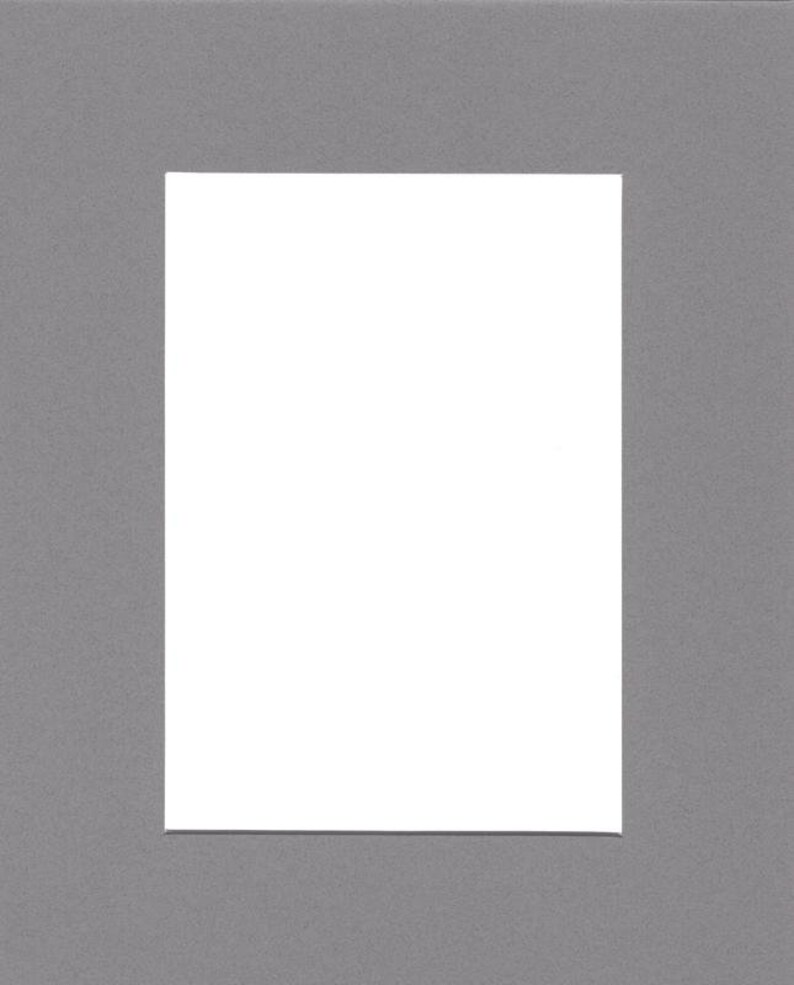 Pack of 2 24x36 Acid Free White Core Picture Mats cut for 20x30 Pictures in Ocean Grey