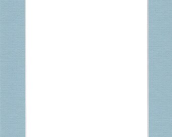 Pack of (5) 5x7 Acid Free White Core Picture Mats cut for 4x6 Pictures in Sheer Blue