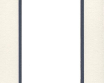 Double Picture Mat Board Set - Acid Free 16x20 Mats Cut For 11x14 Photos In Navy & Red