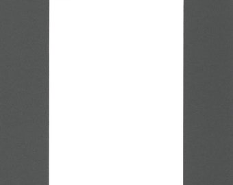 Pack of (2) 22x28 Acid Free White Core Picture Mats cut for 18x24 Pictures in Slate Grey