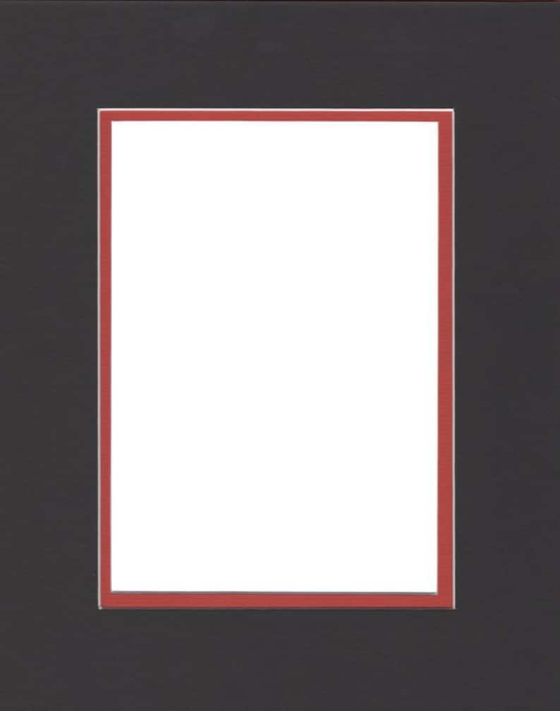 Pack of 2 24x36 Double Acid Free White Core Picture Mats cut for 20x30 Pictures in Black and Orange