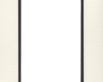 Pack of (2) 18x24 Double Acid Free White Core Picture Mats cut for 12x18 Pictures in Cream and Black