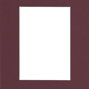 Pack of (2) 18x24 Acid Free White Core Picture Mats cut for 13x19 Pictures in Maroon