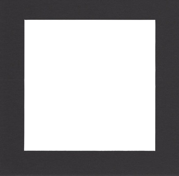 Pack of 5 16x16 Square White Picture Mats with White Core Bevel Cut for 12x12 Pictures