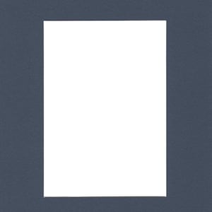Pack of (2) 16x20 Acid Free White Core Picture Mats cut for 11x14 Pictures in Baltic Blue