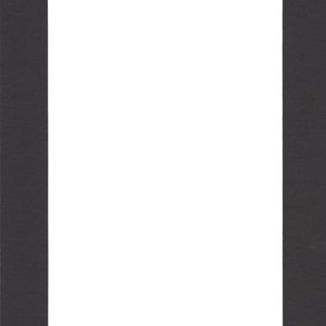 Pack of (5) 5x7 Acid Free White Core Picture Mats cut for 4x6 Pictures in Black