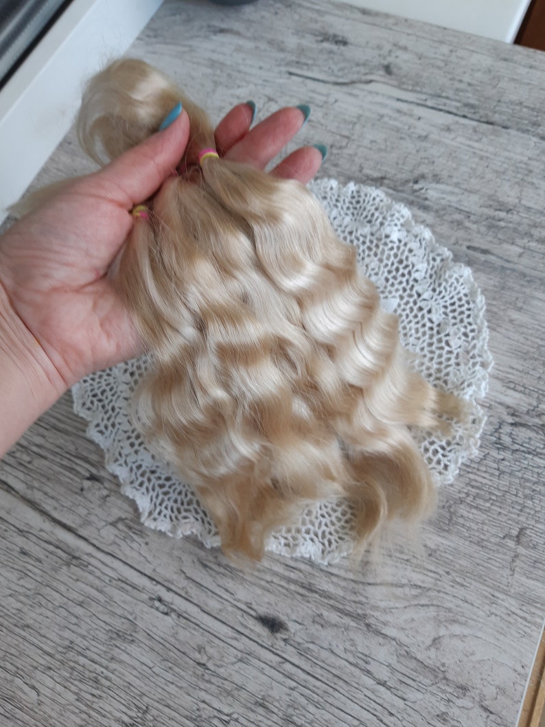 Mohair Doll Hair for wig Angora goat dyed honey blonde Etsy